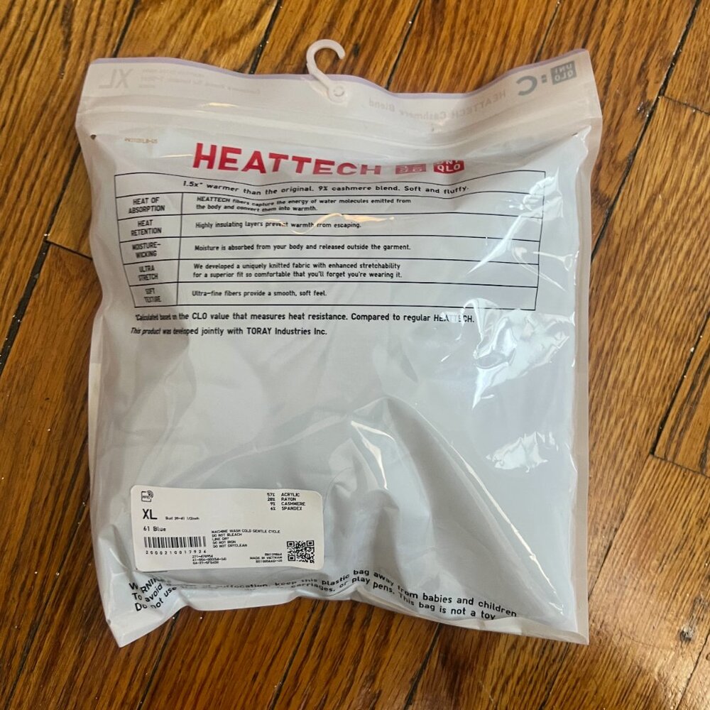 UNIQLO | HEATTECH Cashmere Blend T-Shirt | Extra Warm | Turtleneck | WOMENS XL - Picture 3 of 3